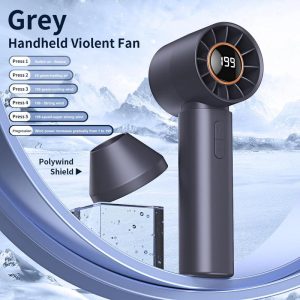 【 199 Speed 】New Rechargeable Mini Small Fan 100/199-Wind-Speeds Handheld Super-Mute High Wind Power Desktop Turbo Fan