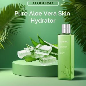 Penghidrat Muka , Segar, Organik 99.8% Aloderma, Dibuat dalam 12 Jam, Ringan dan Menenangkan, Sesuai untuk Kulit Berjerawat, Sensitif dan Semua Jenis Kulit, Untuk Muka, Kulit Kepala dan Rambut, 240ml Skincare Wajah moisturizer face