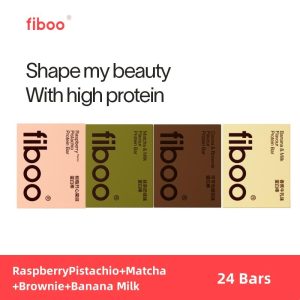 Fiboo Protein Bar Kombo Snacks Tenaga Tiada Gula Koko Crunch Chocolate Cranberry Makanan Halal