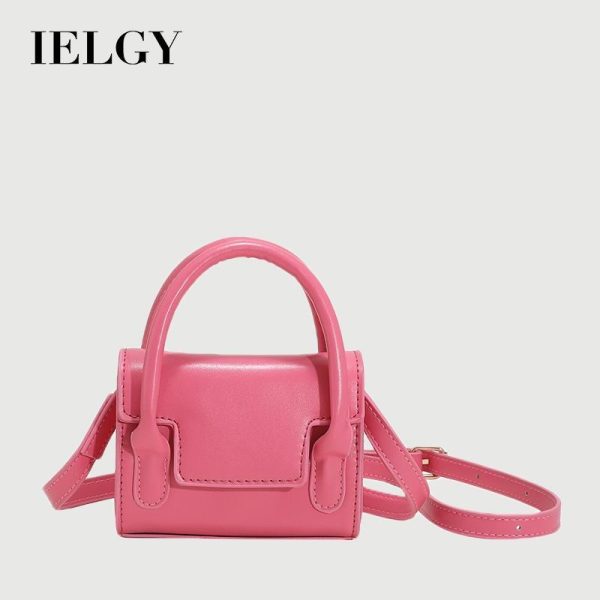 Beg Selempang, IELGY, Fesyen, Reka Bentuk Mudah, Serbaguna, Satu Bahu, Pegang Tangan, Beg Persegi Kecil, Untuk Wanita