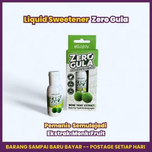 Ellojoy Zero Gula Sweetener - Ekstrak Monk Fruit (17ml) - Produk Bumiputera Halal - Food, Sugar