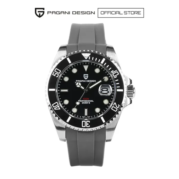 [6.6 SUPER DEAL] Pagani Design 43mm Men's Rubber Quartz Watch PD-1683