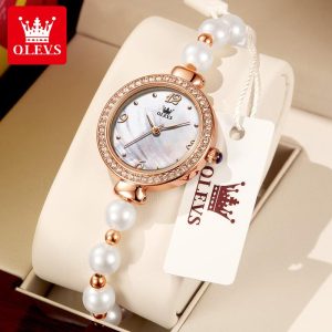 OLEVS Jam Tangan Wanita Perempuan Kalis Air Waterproof Kuarza Asal Relo Fesyen Kasual New Model with Luxury Box 9968 Watches Rotundity Bahan logam dalam stok Banyak warna Pejabat parti pemberian hadiah Garanti 1 tahun