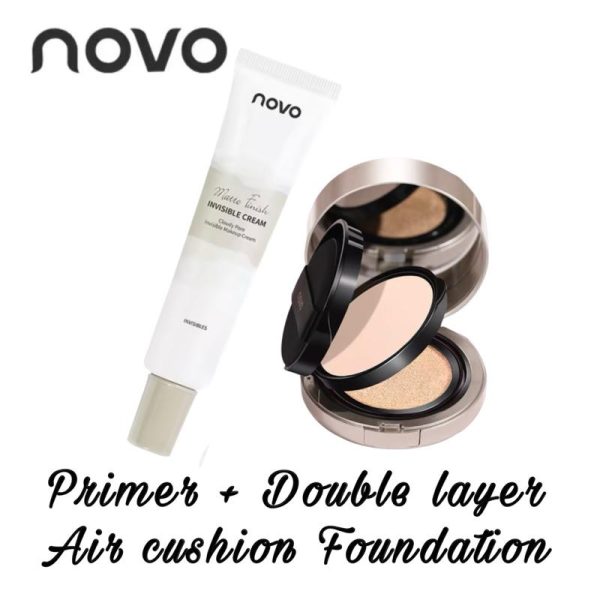 SADOER NOVO Makeup Value Set (2in1) Makeup Primer + 2in1 Air Cushion Foundation