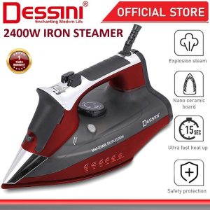 DESSINI ITALY 3200W Electric Nano Ceramic Soleplate Garment Steam Iron Sprayer Steamer Clothes Brush / Seterika Baju