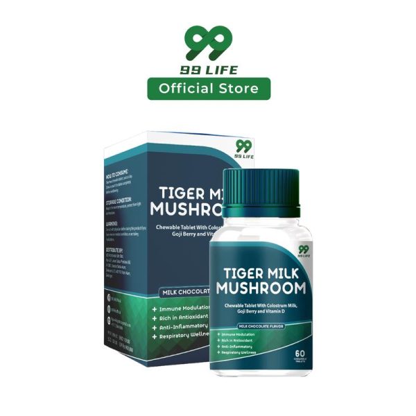 Tiger Milk Mushroom || Cendawan Susu Harimau ||- 60's Chewable tablet immune Booster supplement For Adult By 99 Life