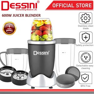DESSINI ITALY 10Pcs Electric Blender Chopper Mixer Grinder Juicer Extractor Smoothie Ice Crusher Food Processor Pengisar