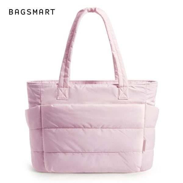 Beg Tote, BAGSMART, Untuk Wanita, Ringan dan Gebu, Sesuai untuk Perjalanan, Kerja, Pantai, Gim dan Membeli-belah