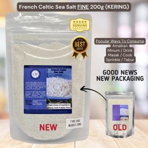 NATURAL FRENCH CELTIC SEA SALT 200G (FINE) - PRODUCT OF FRANCE