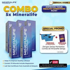 COMBO 5 BOTOL PATI MINERAL SEMULAJADI, KAYA DENGAN MAGNESIUM