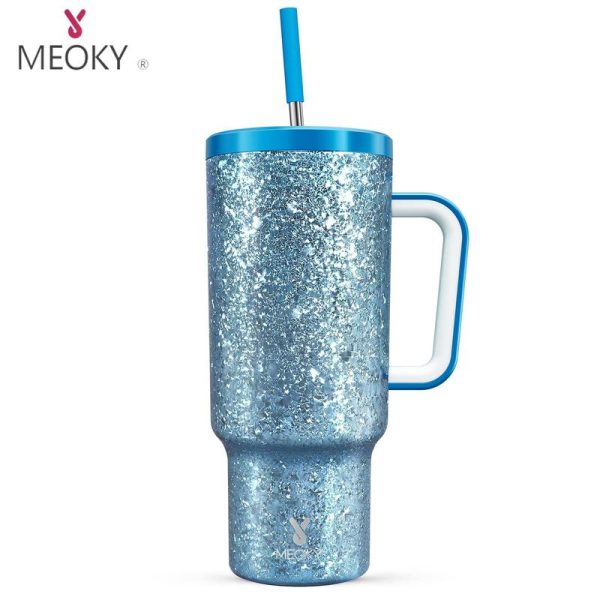 Tumbler Trek, Reka Bentuk Moden Ringkas, Kapasiti 40 oz, dengan Pemegang Cawan dan Tudung Straw, Keluli Tahan Karat Bertebat, Mesra Cawan Perjalanan, Penghantaran Tempatan