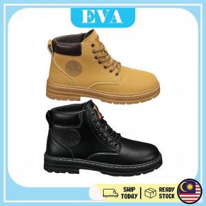 READY STOCK EVA Classic Boots Man Outdoor Sneaker Army Ankle Boot Motorcycle High Cut Leather Sport Shoes Kasut Sukan Lelaki Men