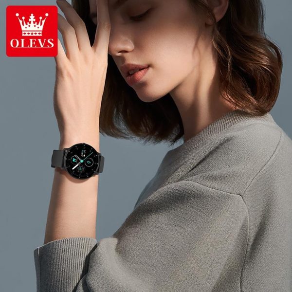 【Garansi 1 Tahun】OLEVS Jam Tangan Pintar Terbaru 2025 Unisex - Kalis Air IP6 Pengesanan Kesihatan & Mod Sukan - GPS Bluetooth Asisten Suara - Skrin Sentuh HD Panggilan & Interaksi Media - Model 8201 Smart Watches