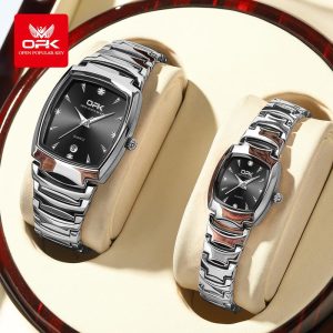 OPK Jam Couple Tangan Set Murah Pasangan Gaya Fesyen Baharu untuk Lelaki dan Wanita Asli Kalis Air Watches dengan Kotak Hadiah Mewah GL8112 Rotundity Bahan logam dalam stok Warna berbilang Ada alat Parti pemberian hadiah Garanti 1 tahun