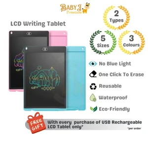 Tablet For Kids LCD Writing Tablet Drawing Board Portable Button Pink Screen