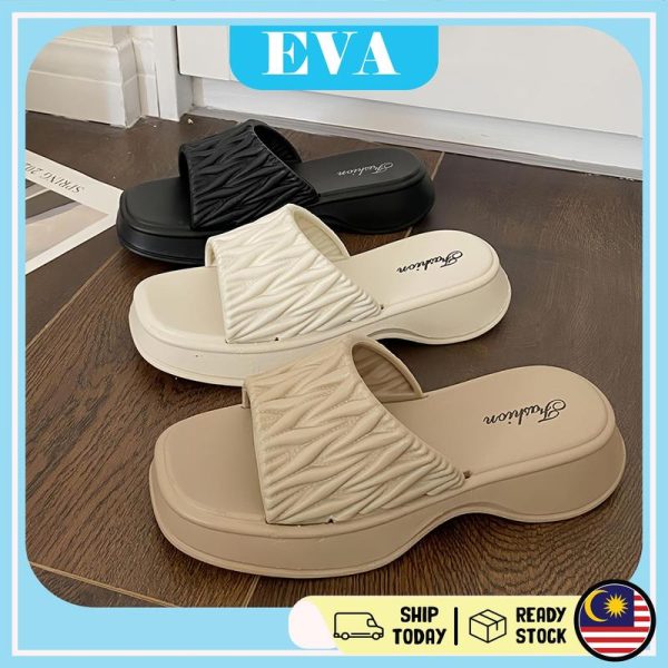 READY STOCK EVA Thick Women Shoes Sandal Perempuan Fashion Kasut Wanita Casual Wedges Flip