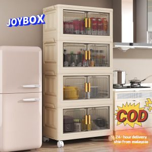 [Choice Chamber ]L50CM Multi story perspective storage cabinet, household multi-layer storage cabinet, movable plastic children's clothing folding storage cabinet Shampoo Furniture