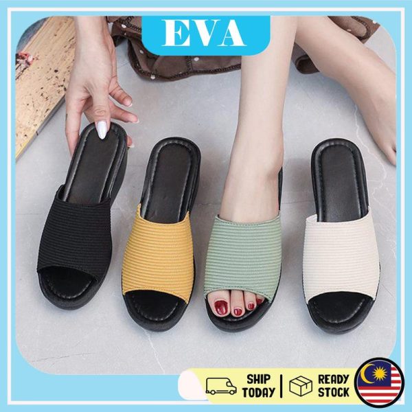 READY STOCK EVA Shoes High Heels Wedges Kasut Tinggi Wanita Perempuan