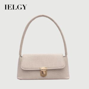Beg Wanita, IELGY, Popular di Internet, Gaya Korea Baru, Serba guna, Corak Batu, Fesyen, Beg Bahu, Beg Ketiak Kulit Bags
