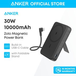 Anker A1685 Zolo 10000mAh 30W Magnetic Power Bank with USB C Cable
