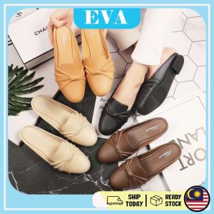 READY STOCK EVA Shoes Cushape Heel Women's Slip On Flat Kasut Wanita Sandal Casual