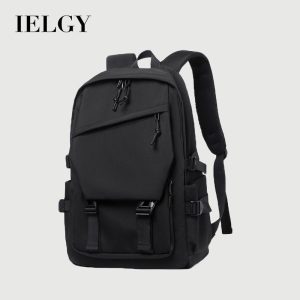 Beg galas hitam, IELGY, Reka bentuk ringkas, Sesuai untuk pasangan, Fesyen, Kapasiti besar, Sesuai untuk sekolah, wanita Bags
