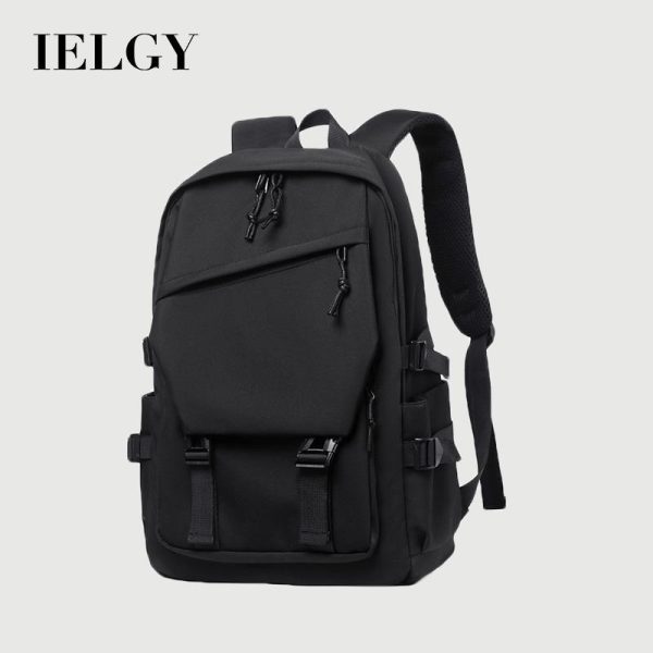 Beg galas hitam, IELGY, Reka bentuk ringkas, Sesuai untuk pasangan, Fesyen, Kapasiti besar, Sesuai untuk sekolah, wanita Bags