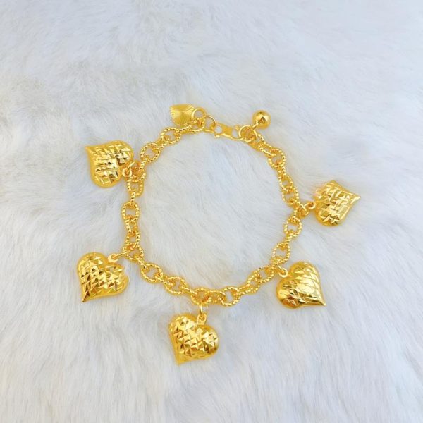 Gelang Tangan Wanita Loket Cinta, Diperbuat daripada Keluli Titanium, Sesuai sebagai Hadiah Hari Jadi untuk Teman Wanita, Ibu, dan Kanak-kanak, Pilihan Barang Kemas Sempurna untuk Perkahwinan, Hari Lahir, Pesta dan Perayaan, Berat 22g, Panjang 16-18cm