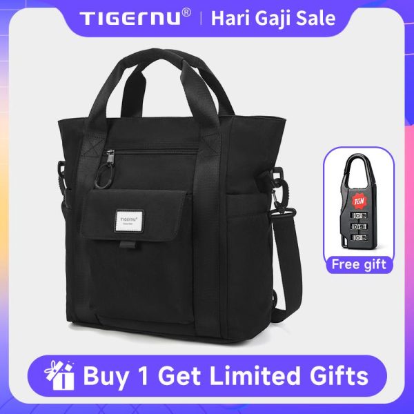 Beg Silang Badan, Tigernu, Fesyen dan Ringan, Kapasiti Besar, Kalis Air, Sesuai untuk membawa komputer riba 14 inci, Beg Riadah, T-B9805, 3in1 fungsi