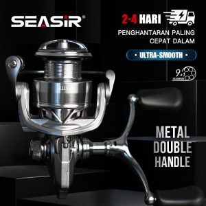 Kekili Memancing Goyang Berganda, SEASIR ELIXIR, LT2000 dan LT3000, Kekili Memancing Berputar, Seret Maks 9 + 1BB, Seret Maks 11KG, Nisbah Gear 5.2: 1, Gandar Udara Aluminium, Roda Air Masin