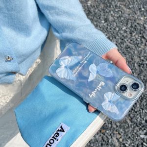 Sarung IMD Rama-rama Bling, Gaya Ins, untuk iPhone 11, 15, 14, 13, 12, Pro, Xs Max, XR, X, 7, 8, 6, 6s Plus, SE 2020, Pelindung Kamera Mewah, Sarung Telefon Bimbit, Ultra Nipis, Kalis Kejutan, Pelindung, Penutup Belakang Langsing