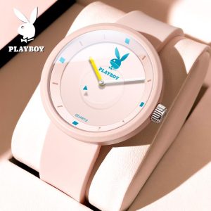 PLAYBOY Jam Tangan Perempuan Fesyen Wanita Kalis Air Tungsten Pergerakan Kuarza Jepun Tulen Reka Bentuk Kalendar Sport Watches for Women Material L3059 logam+kulit dalam stok Warna berbilang Ada kotak Pejabat parti pemberian hadiah Garanti 1 tahun
