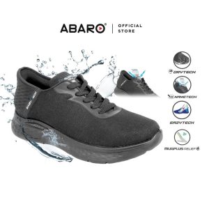 Abaro EazyTech + DryTech + NameTech Canvas Shoes EW7502N Sneakers Men/School Shoes/Kasut Sekolah Hitam/Kasut Unsex