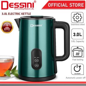 DESSINI ITALY 3.0L Stainless Steel Electric Kettle Automatic Cut Off Boiler Jug Teapot / Cerek
