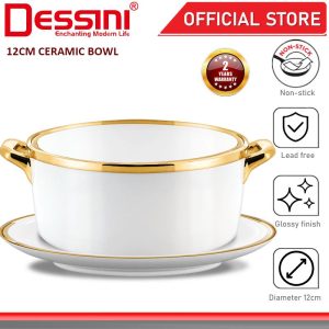 DESSINI ITALY 12CM Ceramic Serving Bowl Salad Soup Cereal Pasta Casserole Non Stick Healthy Stock Pot Dinnerware MANGKUK