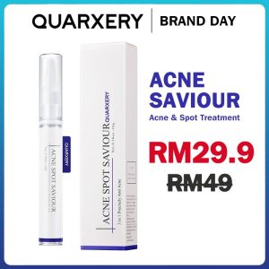 QUARXERY Anti Acne Essence Skincare-16g dengan Quaternium-73, Niacinamide, dan Ekstrak Daun Andrographis Paniculata serta Mint untuk kulit yang berjerawat