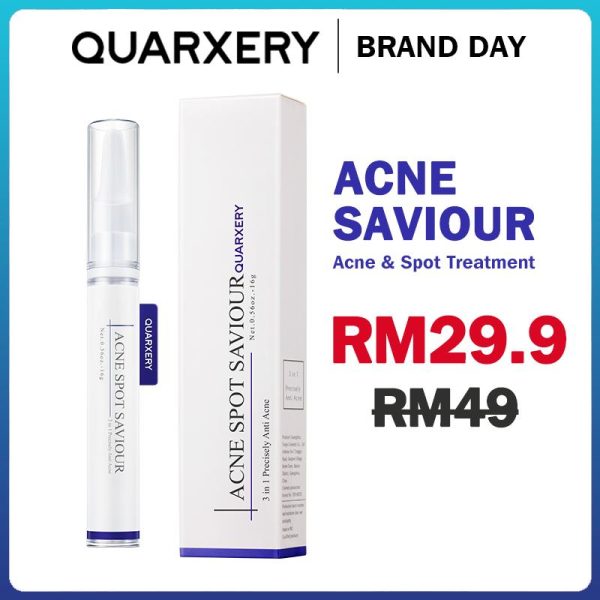 QUARXERY Anti Acne Essence Skincare-16g dengan Quaternium-73, Niacinamide, dan Ekstrak Daun Andrographis Paniculata serta Mint untuk kulit yang berjerawat