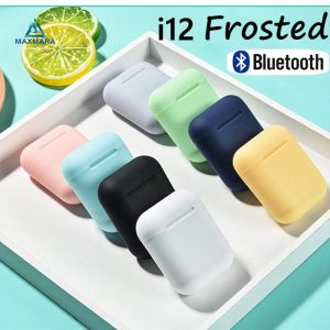 i12 TWS Bluetooth Wireless Earphones V5.0 3D Touch Macaro Colorful Sports Phones Earphone Headset Mic Audio Talk