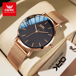 OPK Jam Tangan Wanita Kalis Air Gaya Fesyen Mewah dengan Kotak Mewah Keluaran Ladies Watch for Women Baru 2025 L81-01 Rotundity Bahan logam dalam stok Banyak warna Pejabat parti pemberian hadiah Garanti 1 tahun