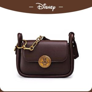 （COD）Disney Minnie Brownie Versatile New Versatile One Shoulder Crossbody Small Square Cake Bag Selempang Wanita