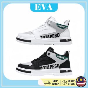 READY STOCK EVA Man Outdoor Pu Leather Sneaker Sport Shoes Kasut Sukan Lelaki Men Gym
