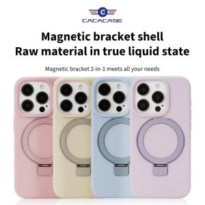 【For 16 series】Liquid magnetic bracket Suitable for iPhone 16 15 14 13 12 pro max Magnetic bracket shell All inclusive Anti fall High-quality Minimalist Shell