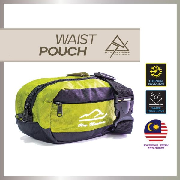 Blue Mountain 2L Waist Pouch Signature Air Ventilation YKK Zipper Out door Ready Stock Malaysia