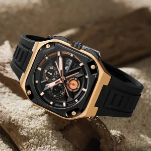 D-Ziner Men's Rubber Quartz Watch DZ-9056