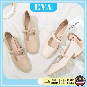 READY STOCK EVA Women's Low Heels Shoes Kasut Wanita Fashion