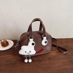 Beg Pegang Tangan, Fesyen Retro, Untuk Wanita, Ketibaan Baru 2024, Beg Persegi Kecil, Rekaan Gadis Comel, Kualiti Tinggi, Gaya Crossover, Diperbuat daripada Kulit Lembut PU, Beg Tangan Bags