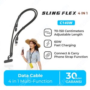 Hagibis Universal Adjustable Call Phone Lanyard Data Cable USB C PD 60W Fast Charging Cable 2 in 1 Phone Strap C to C Phones Accessories
