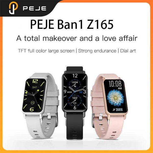 Gelang Sukan Pintar, PEJE Ban1 Z165, Panggilan Bluetooth, Pengurusan Kesihatan, Kalis Air, 100 + Mod Sukan, Bersedia Ultra-Panjang, 12 Hari Smart Watches