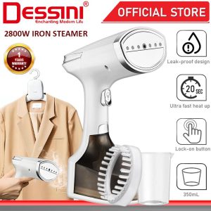 DESSINI ITALY 2800W Electric Ceramic Soleplate Garment Steam Iron Sprayer Steamer Clothes Brush / Seterika Baju