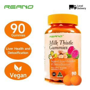 [Promote] REANO Milk Thistle Gummies, membantu melindungi fungsi hati dan detoksifikasi, gula-gula perlindungan hati, 1 botol 90 biji